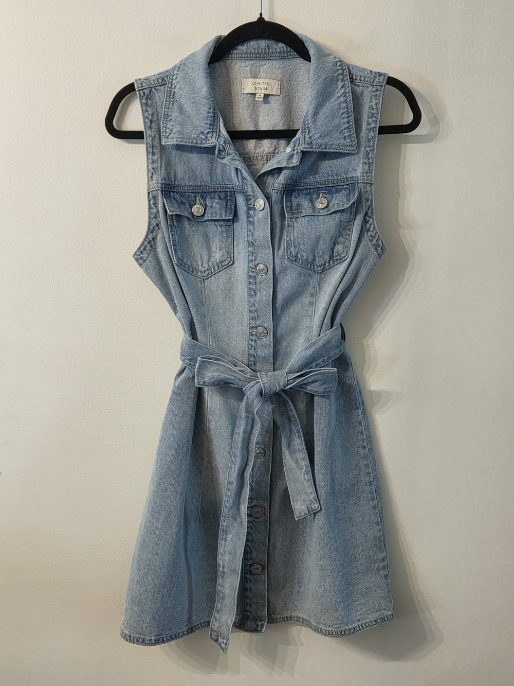Love Tree Sleeveless Denim Mini Dress
